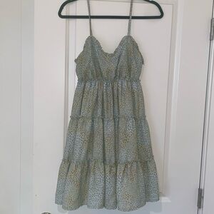 Light teal dress with floral print